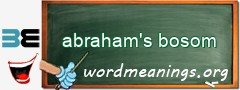 WordMeaning blackboard for abraham's bosom